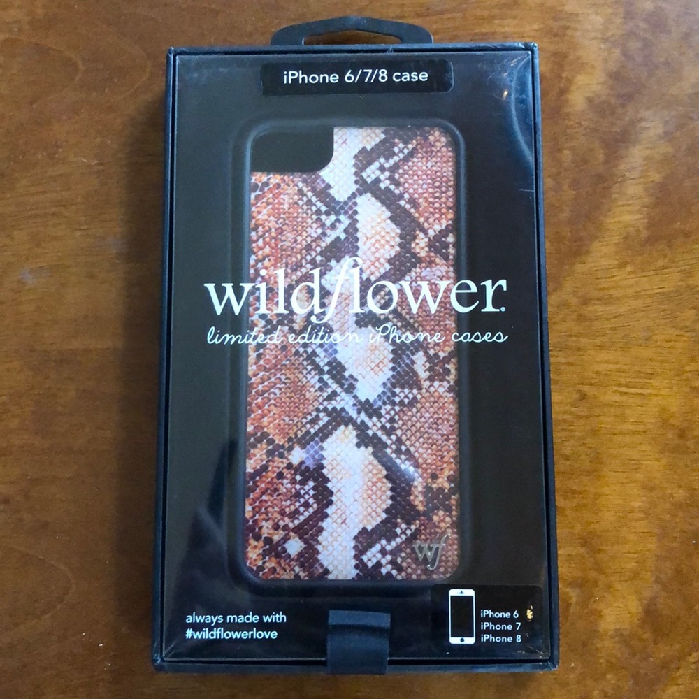 iPhone 6/7/8 case wildflower snakeskin